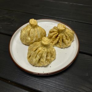 Жареные хинкали со свининой и говядиной